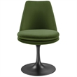 Lippa Swivel Dining Chair in Black Moss Green