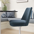Lippa Swivel Dining Chair in White Cadet Blue