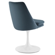 Lippa Swivel Dining Chair in White Cadet Blue