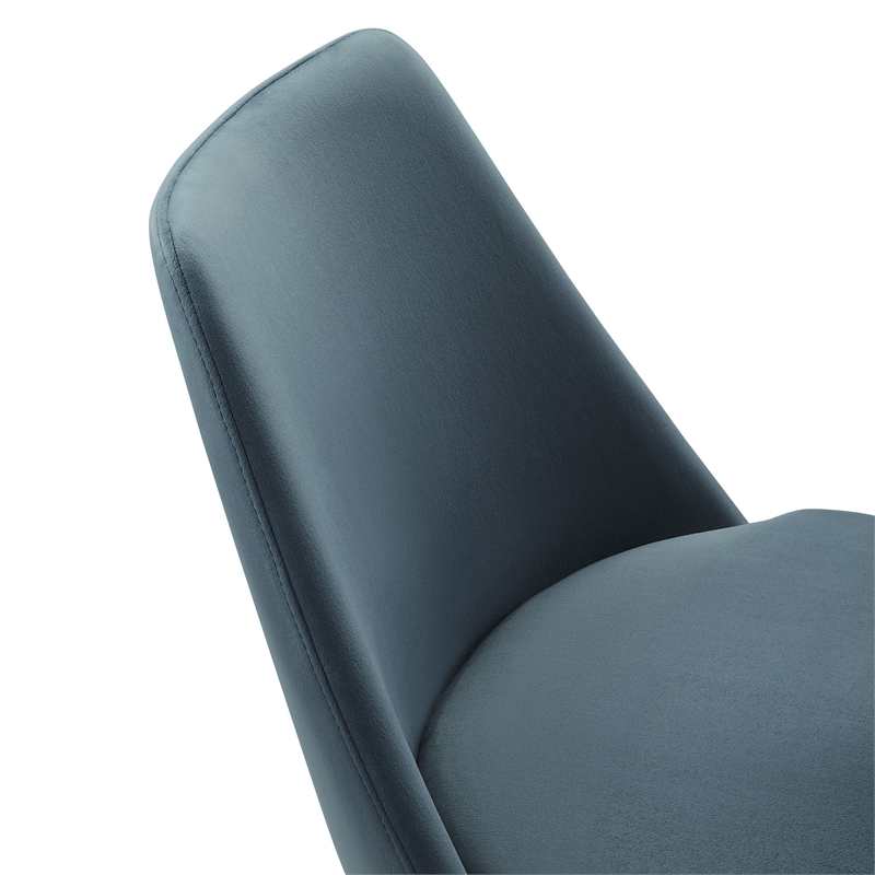 Lippa Swivel Dining Chair in White Cadet Blue