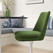 Lippa Swivel Dining Chair in White Moss Green
