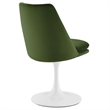 Lippa Swivel Dining Chair in White Moss Green