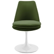 Lippa Swivel Dining Chair in White Moss Green