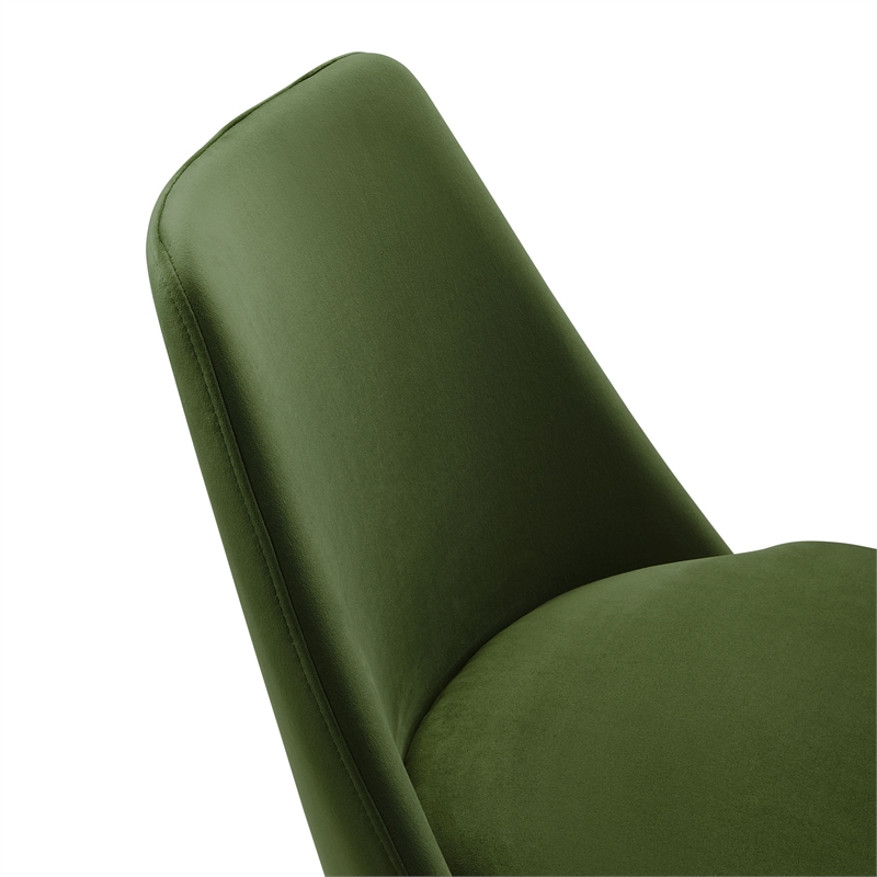 Lippa Swivel Dining Chair in White Moss Green