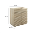 Render Bathroom Vanity Cabinet (Sink Not Included) in Travertine