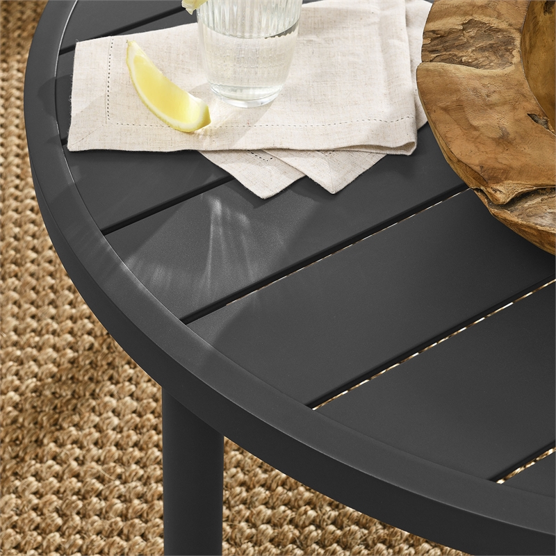 Modway Terrace Powder-Coated Aluminum Coffee Table in Graphite
