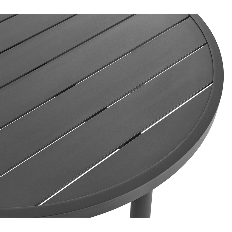 Modway Terrace Powder-Coated Aluminum Coffee Table in Graphite