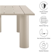 Modway Dining Table in Taupe