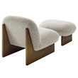 Loyal Accent Chair and Ottoman Set in River Rock Walnut