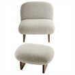 Loyal Accent Chair and Ottoman Set in River Rock Walnut