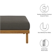 Wren Ottoman in Natural Flint Gray
