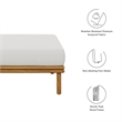 Wren Ottoman in Natural Sail