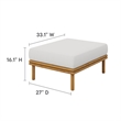 Wren Ottoman in Natural Sail
