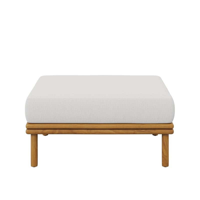 Wren Ottoman in Natural Sail