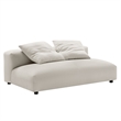 Solace Armless Loveseat and Ottoman Set in Salt