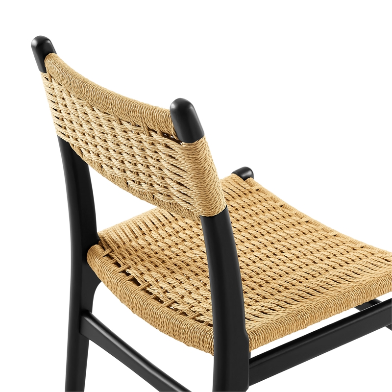 Wynn Dining Side Chairs Set of 2 in Black Natural