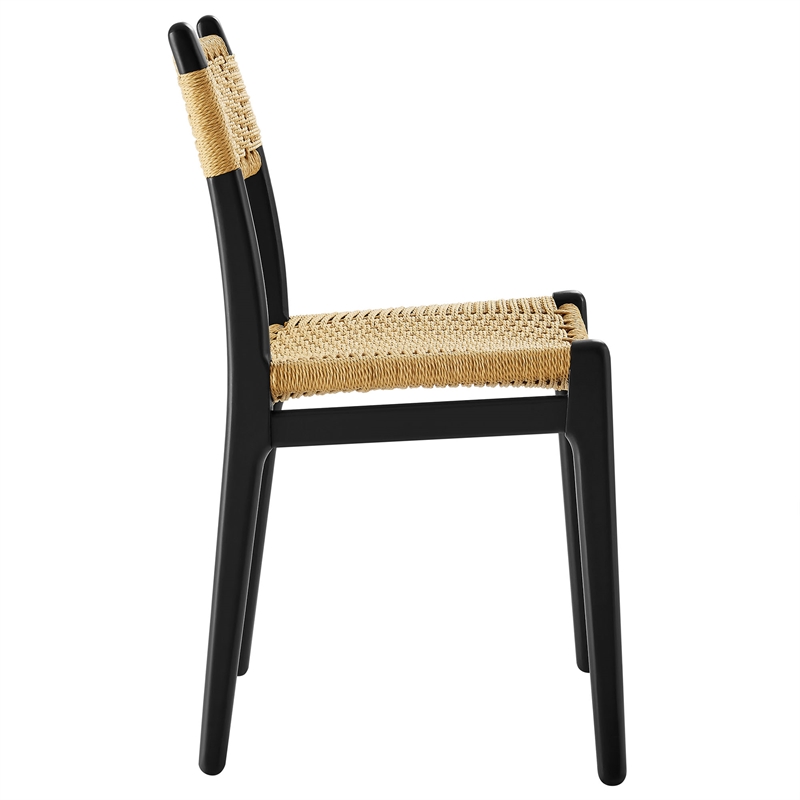 Wynn Dining Side Chairs Set of 2 in Black Natural