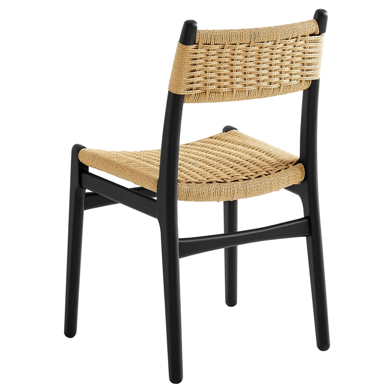 Wynn Dining Side Chairs Set of 2 in Black Natural