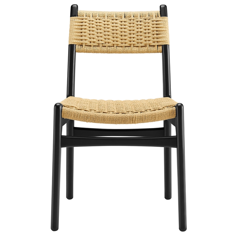 Wynn Dining Side Chairs Set of 2 in Black Natural