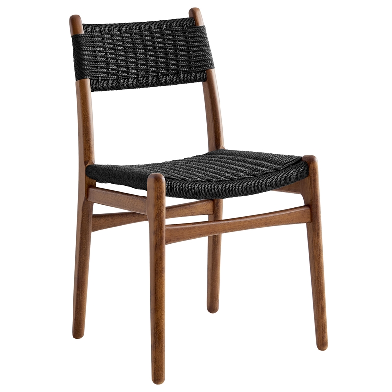 Wynn Dining Side Chairs Set of 2 in Walnut Black