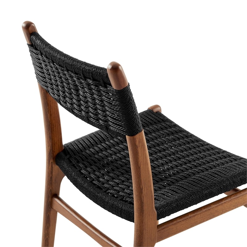 Wynn Dining Side Chairs Set of 2 in Walnut Black