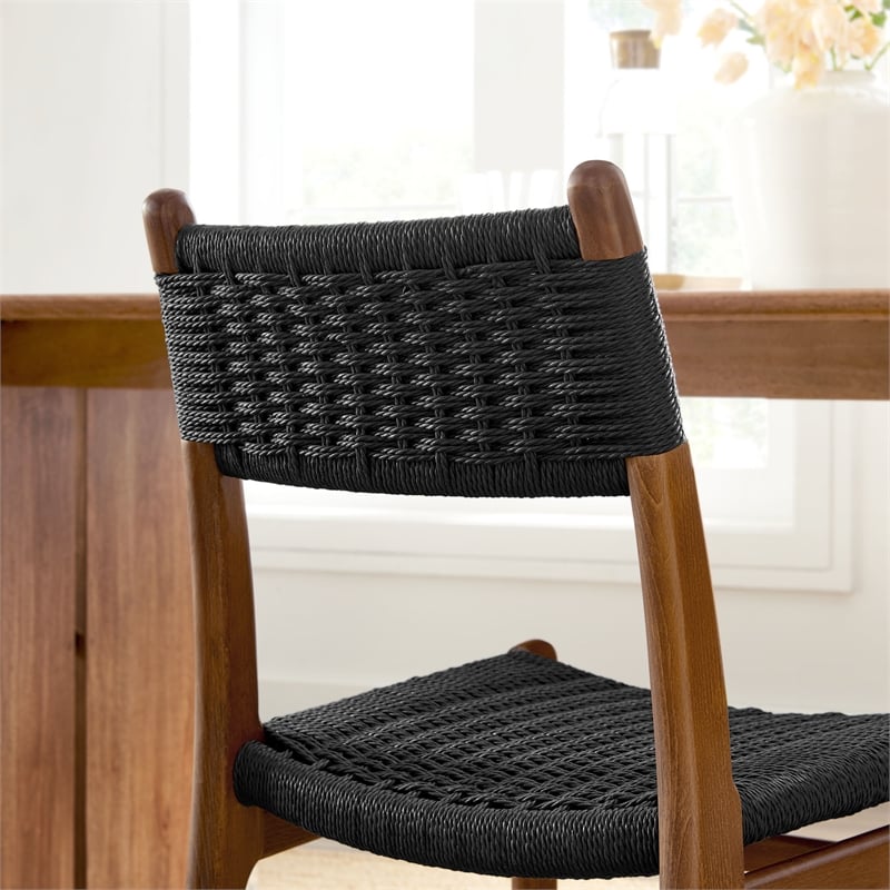 Wynn Dining Side Chairs Set of 2 in Walnut Black