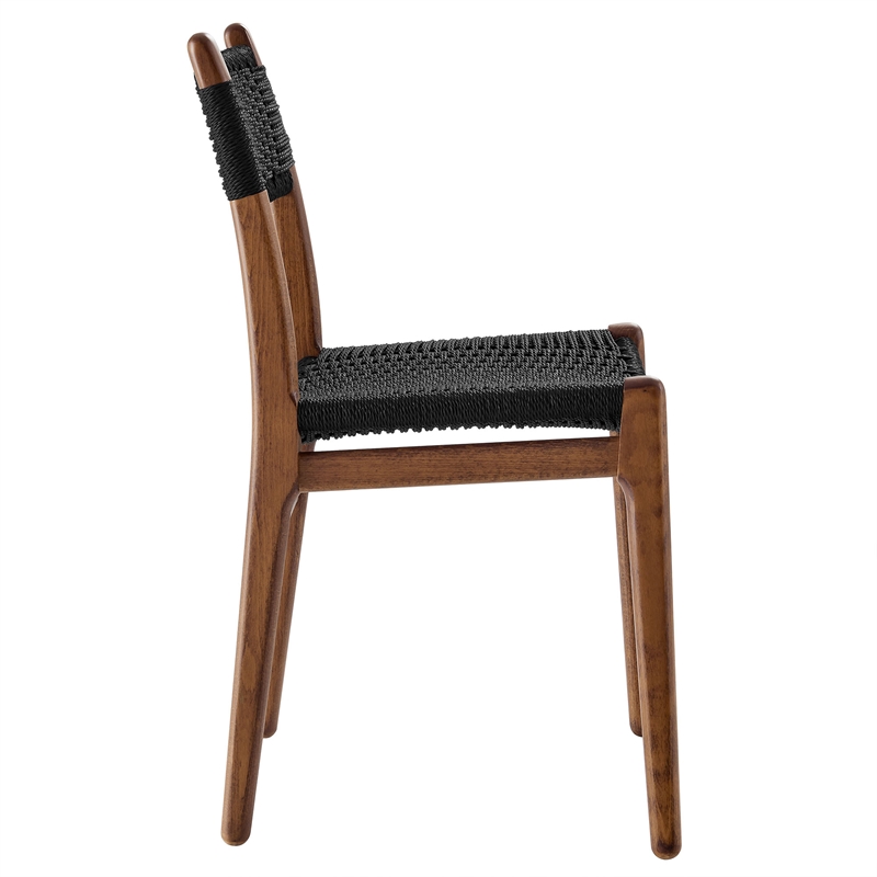 Wynn Dining Side Chairs Set of 2 in Walnut Black
