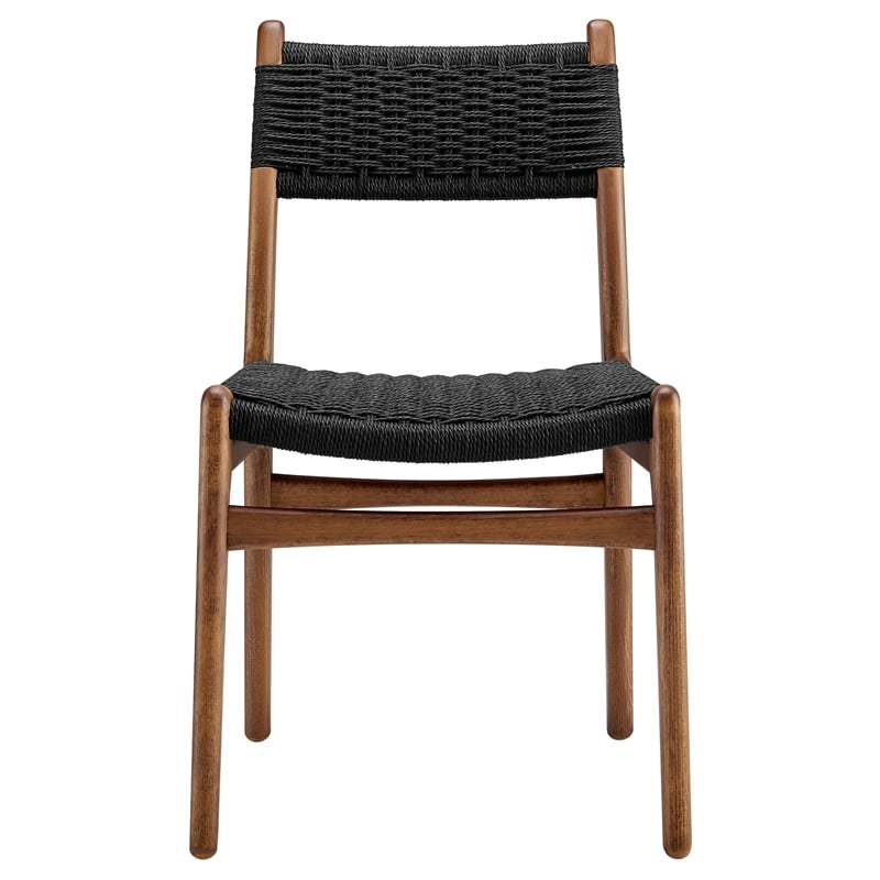 Wynn Dining Side Chairs Set of 2 in Walnut Black