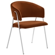Nella Dining Chair Set of 2 in Rust Silver