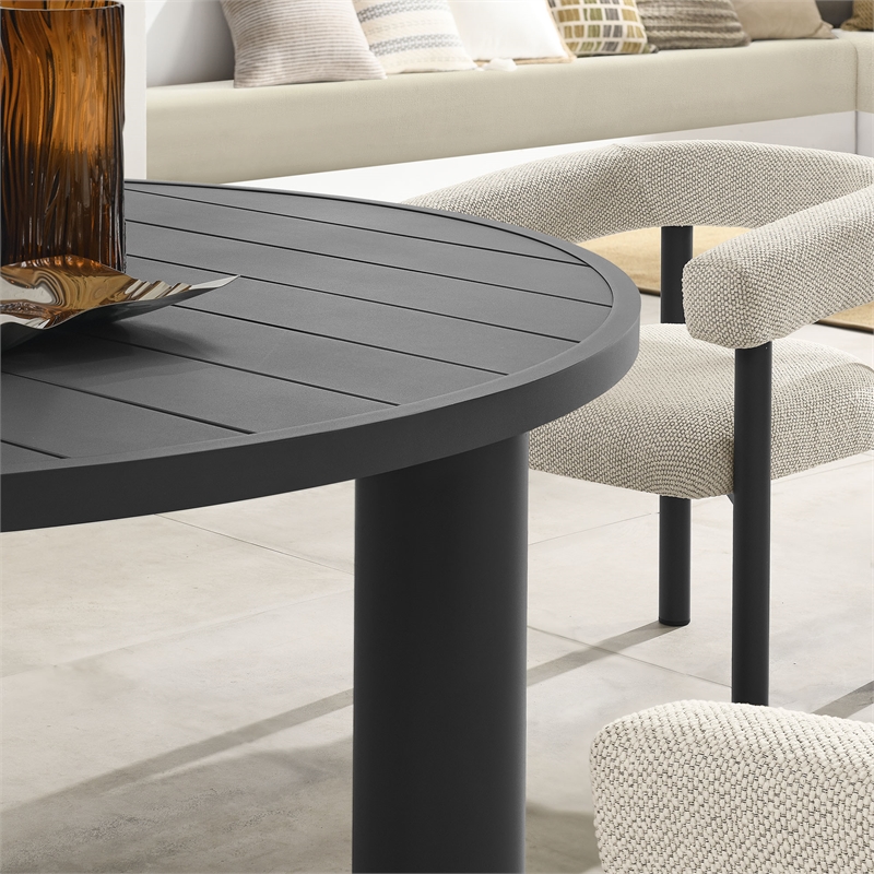 Modway 5-Piece Dining Table and Chairs Set in Ivory Graphite
