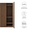 Render Wardrobe Closet in Walnut