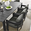 Modway Tahoe Aluminum Outdoor 9-Piece Patio Dining Set in Gray Charcoal