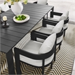 Modway Tahoe Aluminum Outdoor 9-Piece Patio Dining Set in Gray/White