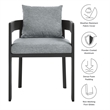 Tahoe Dining Chair in Gray Gray