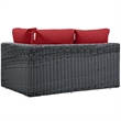 Summon Right Arm Loveseat in Canvas Red