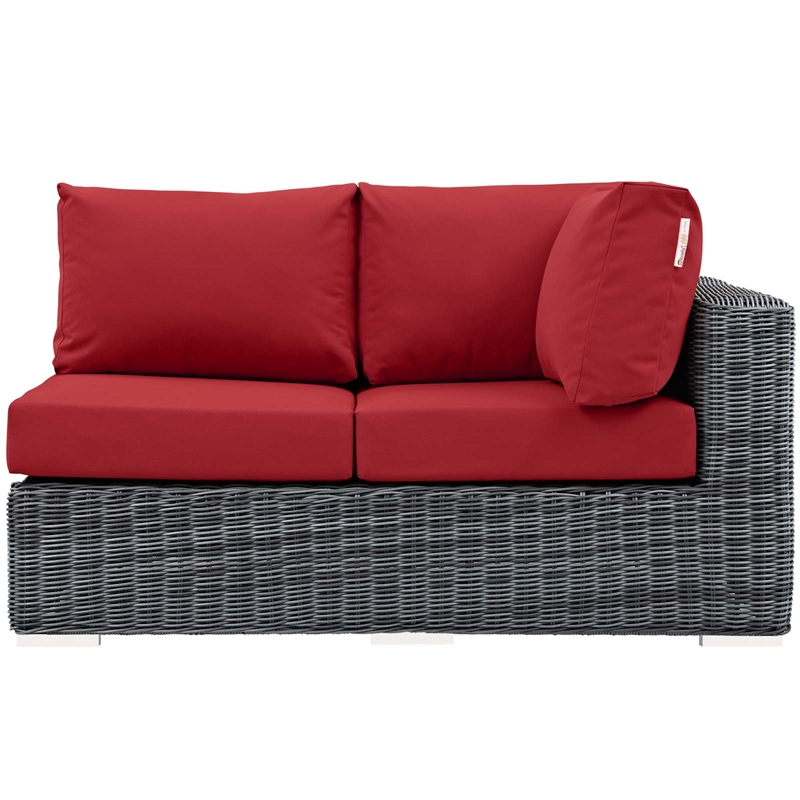 Summon Right Arm Loveseat in Canvas Red
