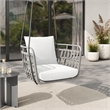 Kaliah Swing Chair in Light Gray White