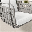 Kaliah Swing Chair in Light Gray White