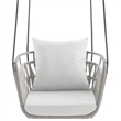 Kaliah Swing Chair in Light Gray White