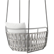 Kaliah Swing Chair in Light Gray White