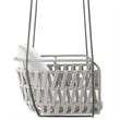 Kaliah Swing Chair in Light Gray White