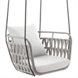 Kaliah Swing Chair in Light Gray White