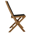 Vienna 5-Piece Dining Set with Rope Folding Chairs in Natural Black