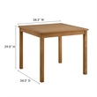 Vienna 5-Piece Dining Set with Rope Folding Chairs in Natural Natural
