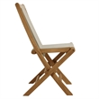 Vienna 5-Piece Dining Set with Rope Folding Chairs in Natural Natural