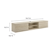 Render Wall-Mount Media Console TV Stand in Travertine