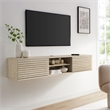 Render Wall-Mount Media Console TV Stand in Travertine