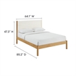Olea Queen Platform Bed in Feather Oak