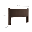 Rael Queen Headboard in Chocolate Brown