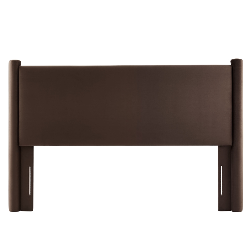 Rael Queen Headboard in Chocolate Brown
